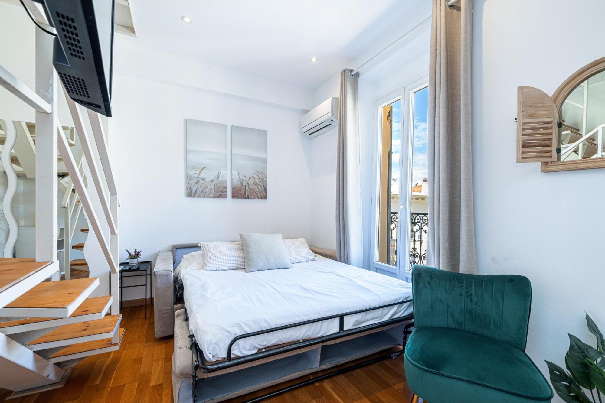 Apartament Massena Street - 1 Bdr Duplex With Ac & Parking Nicea Zewnętrze zdjęcie