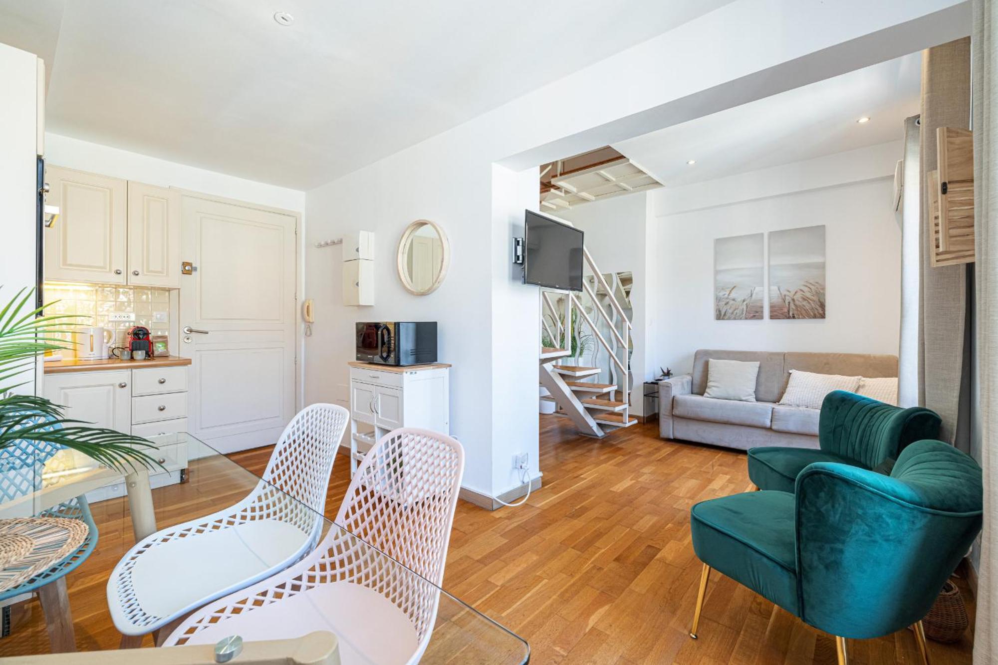Apartament Massena Street - 1 Bdr Duplex With Ac & Parking Nicea Zewnętrze zdjęcie