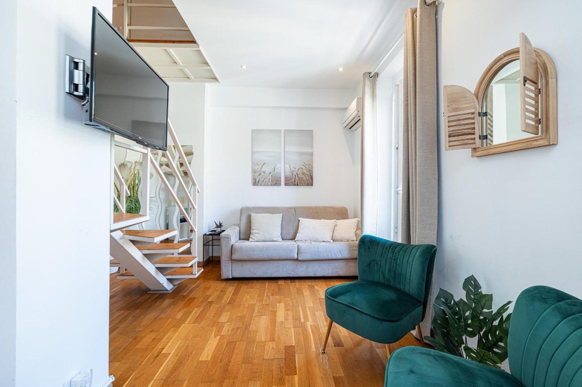 Apartament Massena Street - 1 Bdr Duplex With Ac & Parking Nicea Zewnętrze zdjęcie